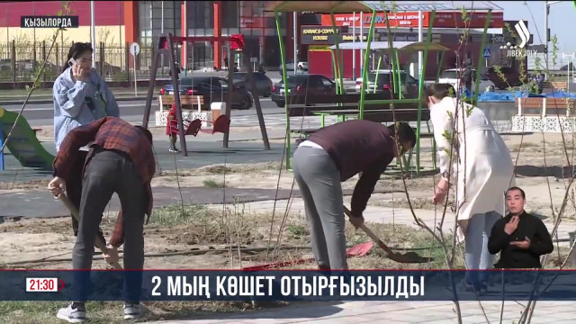 «Таза Қазақстан» республикалық акциясы аясында Қызылорда өңірінде 2 мың түп ағаш егілді