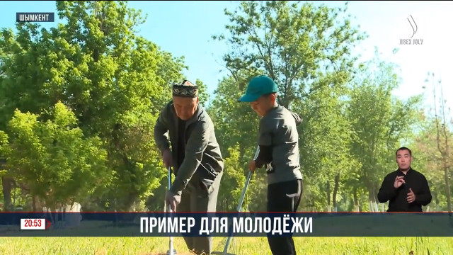 Старейшины Шымкента принимают активное участие в субботниках