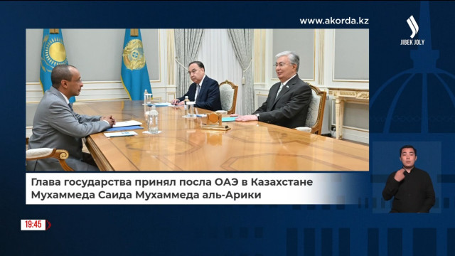 Глава государства принял посла ОАЭ в Казахстане