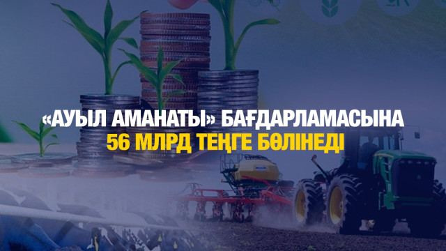 «Ауыл аманаты» бағдарламасына 56 млрд теңге бөлінеді