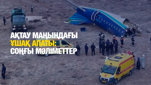 Ақтау маңындағы ұшақ апаты: соңғы мәліметтер
