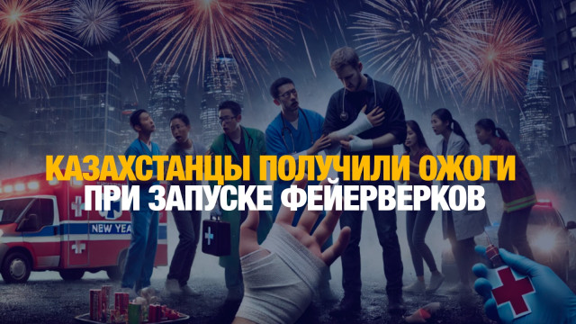 Термические ожоги получили казахстанцы в ходе запуска новогодних фейерверков