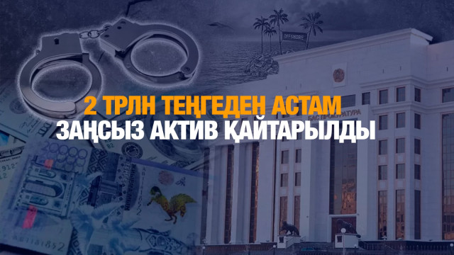 2 трлн теңгеден астам заңсыз актив қайтарылды