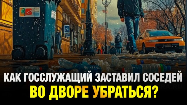 Как госслужащий заставил соседей во дворе убраться?