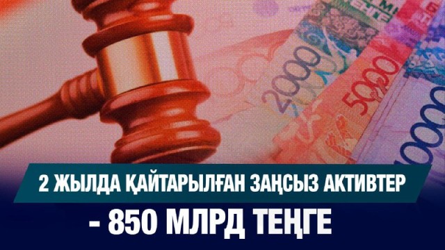 2 жылда қайтарылған заңсыз активтер - 850 млрд теңге