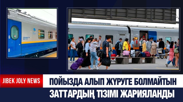 Пойызда алып жүруге тыйым салынған заттардың тізімі жарияланды